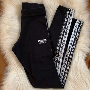 Adidas Double Logo Stripe Leggings